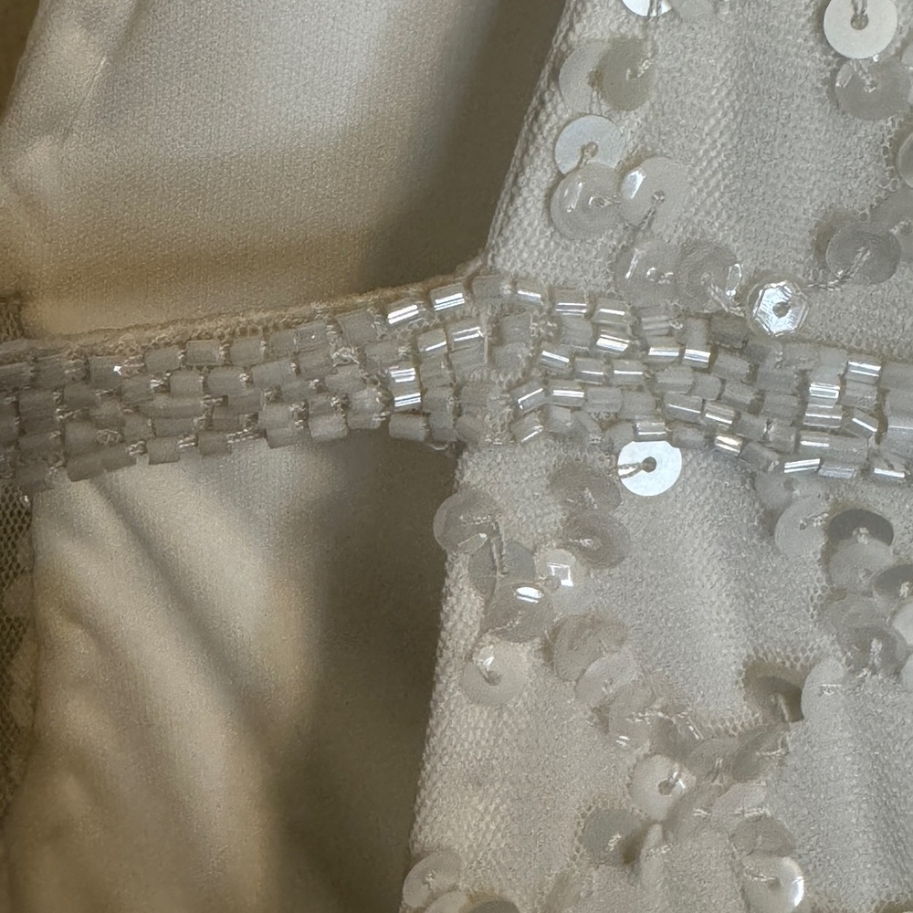 Mac Duggal Ivory Sequin Evening Gown - Picture 11 of 14